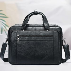 Cặp Da Nam Công Sở Da Thật Cao Cấp Đựng Latop Đi Làm 16.1 Inch CD002