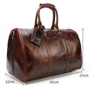 Túi Du Lịch Da Thật Đựng Đồ DL001 – Da Bò Sáp Vintage Cao Cấp